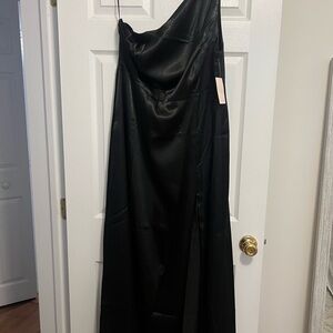 Black Satin Women's Gown